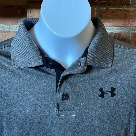 Under Armor Gray Short Sleeve Polo Shirt - Picture 2 of 5